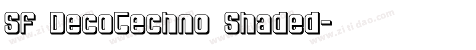 SF DecoTechno Shaded字体转换